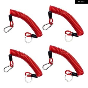 6FT トレーラーブレーキアウェイ ケーブル トレーラー離脱安全 ケーブル スプリング 牽引コイルワイヤー RV トレーラー緊急用 4パック