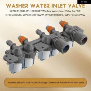 5221EA1008A WH13X10017 GE ワッシャー WPGT9150H0MG WPGT9150H0WW WPGT9350C0PL WPGT9350C0WW 用ワッシャー水インレット バルブ