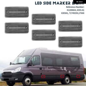 6X クリア LED サイド マーカーライト フィアット DUCATO III IVECO DAILY IV DAF LF XF CF 5010306792