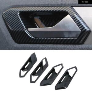 VW T-ROC 2018-2024 カーボン車インナー ドアハンドル ボウルカバー トリム アクセサリー