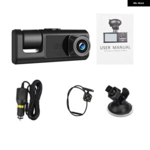 車 DVR 3 カメラ レンズ HD 1080P ダッシュ カメラ デュアルレンズ ダッシュカムビデオレコーダーブラック ボックス 24H パーキング