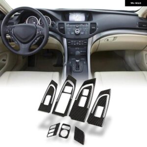 ウィンドウリフト スイッチ ボタン パネル ミラー スイッチ カバー シートメモリ トリム アキュラ TSX 2009-2014 LHD カーボン