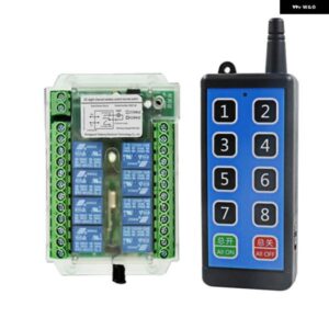 8 チャンネルワイヤレス RF リモート コントロール スイッチ DC 9-72V リモート コントロール ワイヤレスリモートモーター 制御 スイッチ