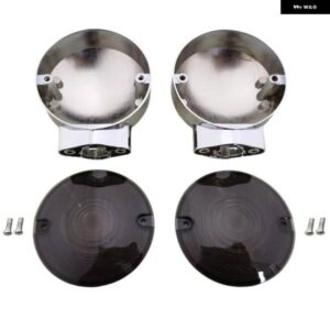 ツーリングエレクトラグライド 用スモークレンズ カバー 付きクロームウィンカー ハウジング