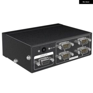 MT-RS104 アクティブ シリアル RS232 スプリッター 1 ～ 4 RS232 双方向 スイッチ ャー スプリッター 4 ～ 1 電源 アダプター EU プラグ付き