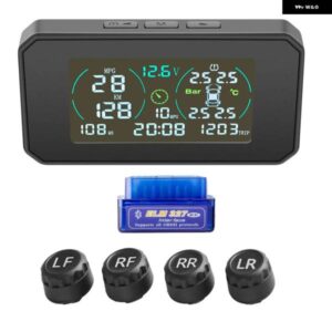 多機能 OBD HUD 太陽光発電タイヤエア圧 システム 自動セキュリティ警報 システム ヘッドアップ ディスプレイ B05