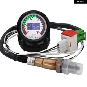 2 で 1 空燃比ゲージ電圧計 12V 52MM デジタル車 AFR 電圧計インジケータ電圧計 O2 オキシセンサー