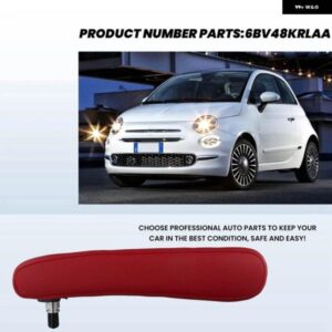 フロント右内側 PU レザーシート アームレスト 6BV48KRLAA フィアット 500 2016-2019 カーアクセサリー