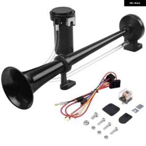 150DB 24V トラック 用トレインホーン シングルトランペット トラック エアホーン 24V 車両用電車 自動車 船舶 ボート トラック 17インチ