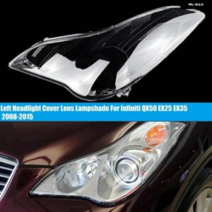 1ペア クリア ヘッドライト レンズ カバー インフィニティ QX50 EX25 EX35 2008-2015 マスクランプシェード レンズ ガラス ヘッドライト キャップ