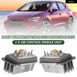 セアト レオン用 LED ヘッドライト デイタイム ランニングライト ヒートシンク付きウィンカー 制御 モジュール ユニット 5FJ941475 5FJ941476