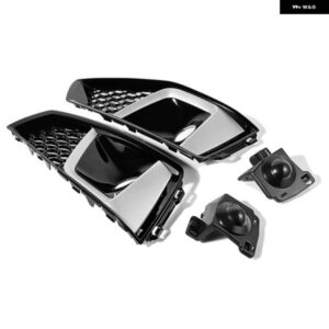 1セット フロントアンダーバンパー グリル フォグライト カバー ハニカム A4 B9 S-LINE S4 2019-2020 8WD807681J 8WD807682J
