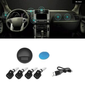 MALIDE 車 TPMS タイヤエア圧モニターソーラー内蔵タイヤエア圧センサー スマートタイヤエア圧警報 システム