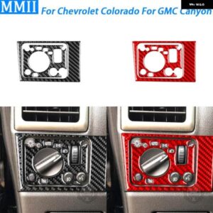 シボレー コロラド GMC キャニオン 2004-2008 カーボン ヘッドライト スイッチ パネル カバー トリム カー インテリア アクセサリ