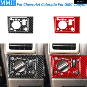 シボレー コロラド GMC キャニオン 2009-2012 カーボン ヘッドライト スイッチ パネル カバー トリム カー インテリア アクセサリ