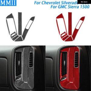 シボレー シルバラード GMC シエラ 2014-2018 カーボン副パイロット エアベント アウトレット カバー カー インテリア アクセサリー