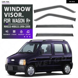 シボレー ワゴン R+ MK1-MA61S-MB61S 1998-2006 ウィンドウバイザー ブライトストリップバイザー レインガード ドアバイ