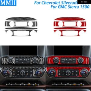 シボレー シルバラード GMC シエラ 2014-2018 カーボンセンター コンソール AC ラジオ パネル カバー トリム カーアクセサリー