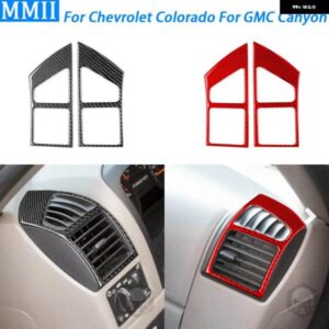 シボレー コロラド GMC キャニオン 2004-2012 カーボン ダッシュボード エアベント パネル カバー カー インテリア アクセサリー