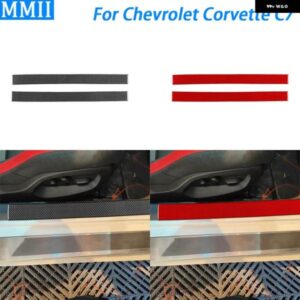 シボレー コルベット C7 2014-2019 カーボンインナードアドアシル 装飾 ストリップ車室内 装飾 アクセサリー ステッカー