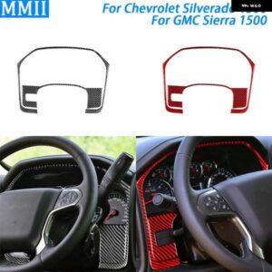 シボレー シルバラード GMC シエラ 2014-2018 カーボン ダッシュボード スピード メーター サラウンド パネル カバー カーアクセサ