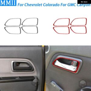シボレー コロラド GMC キャニオン 2004-2012 カーボンインナー ドアハンドル フレーム カバー トリム カー インテリア アクセサリ