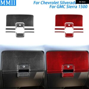シボレー シルバラード GMC シエラ 2014-2018 カーボン副パイロット 収納 ボックス パネル カバー インテリア アクセサリー ステッ