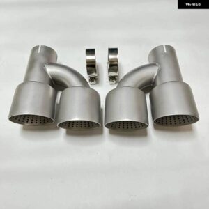 カーアクセサリー マフラー ステンレス テールスロート サイレンサー H型ダブル アウトレット 大口径テールノズル