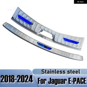 カーアクセサリー ジャガー E-PACE 2018-2024 リア バンパー プロテクター シル トランク トレッドプレート トリム バンパー プロテクション