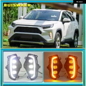 デイタイム ランニングランプ DRL LEDライト フォグランプ トヨタ RAV4 2019-21 ウィンカー デイライト アクセサリー