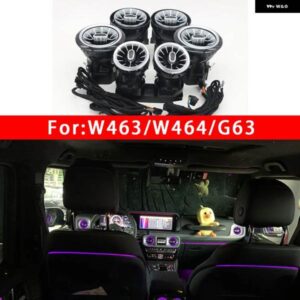 8/64 カラー アンビエントライト LEDベント メルセデス ベンツ G クラス W464 W463 W463A G63 G550 G500 タービンシェイプ エア アウトレット ノズル 交換