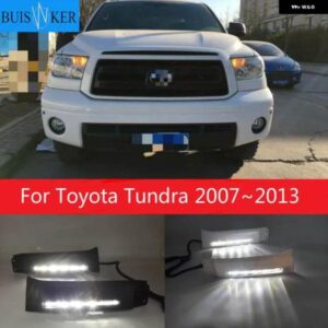 トヨタ タンドラ 2007-2013 セコイア 2008年以降用 2個セット フロント バンパー ライト 12V LED デイタイム ランニングライト DRL フォグランプ