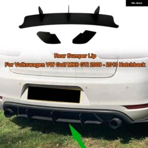 4フィン テール バンパー リア バンパー リップスポイラー スプリッター ディフューザー スポイラー カナード フォルクスワーゲン VW ゴルフ MK6 GTI 2009 -