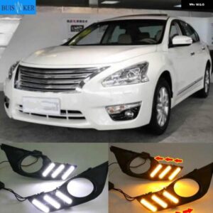 2個 車用 LED デイタイム ランニングライト 日産 アルティマ ティアナ 2013 2014 2015 DRL フロント バンパー ドライビング ウィンカーライト デイライト