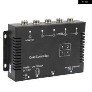 4チャンネルビデオスプリッター 1080P AHD DC12V 24V カメラ ビデオスクリーンスイッチ RV トラック バス トレーラー