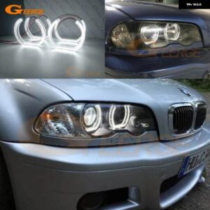 BMW E46 コンバーチブル クーペ プレ LCI 2001 2002 2003 キセノン ヘッドライト 超高輝度 DTM スタイル LED エンジェルアイ ハローリング デイライト