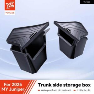 YZ 車 トランク サイド 収納 ボックス テスラ モデルY ジュニパー 2021-2025 フロッキングTPEカバー マット 仕切り板 収納 スペース