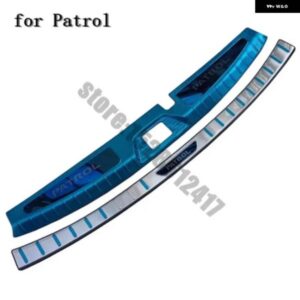 カーアクセサリー ステンレス リア バンパー プロテクター シル トランク トレッドプレート トリム 日産 パトロール Y62 2012-2018 カー スタイリング