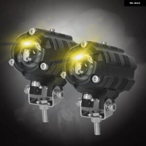 1ペア 50W LED バイク 用 ヘッドライト ホワイト/イエロー フォグランプ H/Lビーム付き ホンダ CRF1000L アフリカツイン 790 アドベンチャー