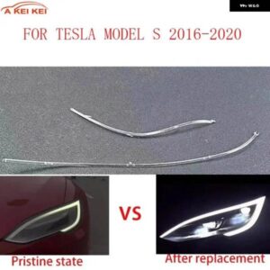車用DRLライトガイドプレート チューブ ヘッドライト デイタイム ランニングライト エンジェルアイズ TESLA MODEL S 2016-2020ライトガイドストリップDRL