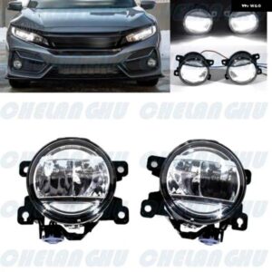 ホンダ シビック ハッチバック 2017-20 フロント バンパー LED フォグライト 1ペア カーアクセサリー 33900-TEY-Y01 33950-TEY-Y01