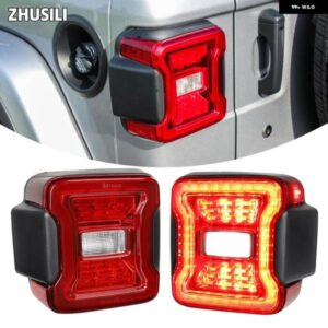 2個 LED リア テールライト JEEP WRANGLER JL 2018-2023 USA バージョン デイタイム ランニングライト リバースランプ ブレーキライト