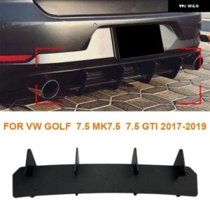 リア バンパー リアリップスポイラー 自動車 外装 カスタム VM ゴルフ 7.5 GTI MK 7.5 GTI 2017-2019カーパーツ