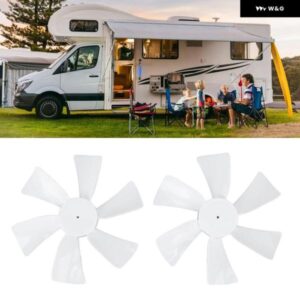 2個 6インチ RV 換気扇ブレード 高効率 RV バスルーム ルーフ換気扇ブレード HENGS ホワイト