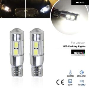 2X CANバス カーウェッジライト W5W T10 LED オートランプ バルブ ジャガー XF X250 2009