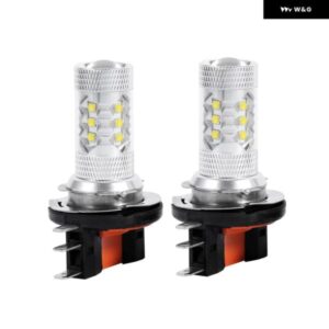 2個/1ペア ホワイト 80W H15 LED 電球 車用ライト ランプ ヘッドライト