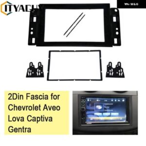 2DIN フェイシア シボレー アベオ ロバ キャプティバ ジェントラ ラジオ DVD ステレオ パネル ダッシュ マウント 取り付け トリム キット フレーム ベゼル