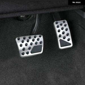 2PCS 車用ノンスリップ ステンレス ペダル パッド アクセルペダルブレーキペダルカバー ダッジ デュランゴ 2011-2018 ペダルカバー アクセサリー
