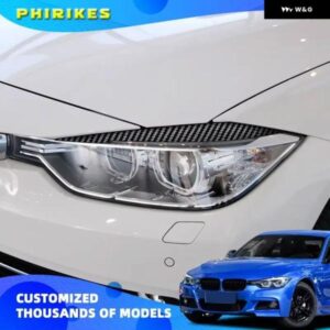 2個 F30 ヘッドライト カバー アイリッド グロスブラック アイブロウ BMW F30 サルーン 2012～2018 ABS プラスチック ヘッドライト アイブロウ