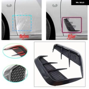 2個 汎用 カーサイドエアフローベントフェンダー ステッカー 自動車ホイールドアエアウィングカバー BMW アウディ BENZ VW